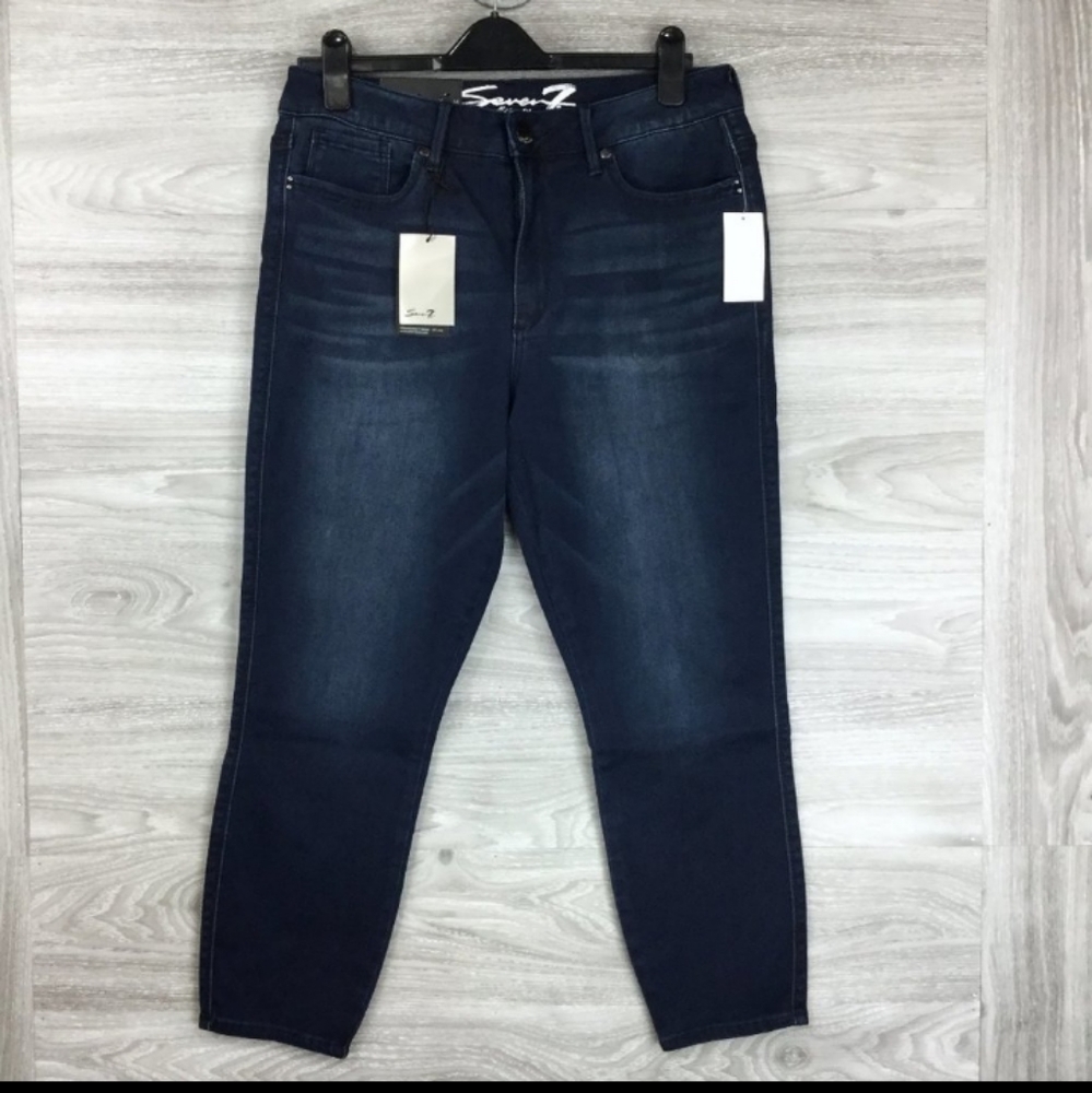 Seven7 Women's High Rise Ankle Skinny Jeans 14 - Picture 3 of 7
